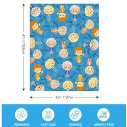 Golden Girls Blanket Gifts 50x60 Inches Cozy and Soft Flannel Throw Blanket Lightweight Golden Girls Merchandise for Couch Bed Sofa Car, Gifts for Wom