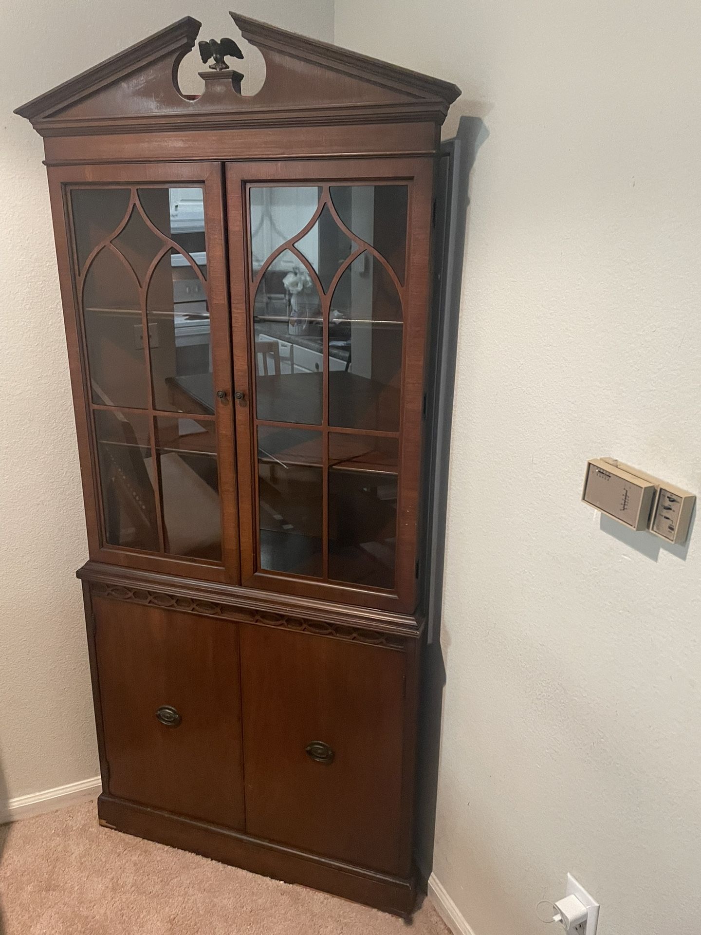 antique curio cabinet