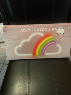 Rainbow acrylic neon sign