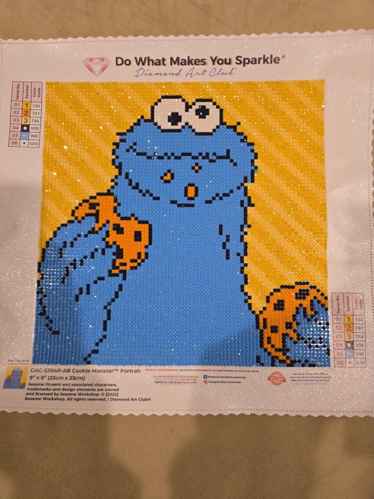 Cookie Monster Diamond Art