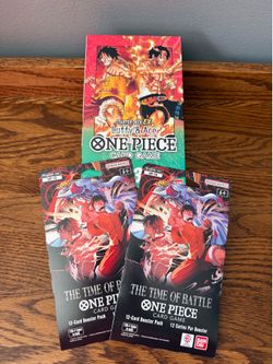 One Piece 16 Sleeves and Started Deck For Pokemon Trade