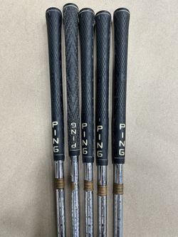 5 PING Steel Iron Shafts – OEM Pulls – Standard Length