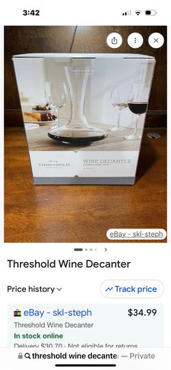 Threshold Wine Decanter w/4 glasses