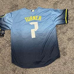 NWT Philadelphia Phillies Men’s Trea Turner # 7 Large City Connect 