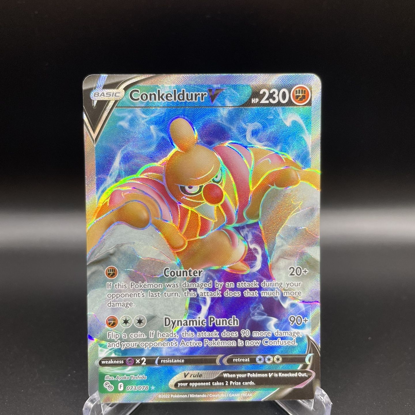 conkeldurr v pokemon card value Pokémon TCG Pokémon Go Conkeldurr V 075/071 Japanese CGC 9