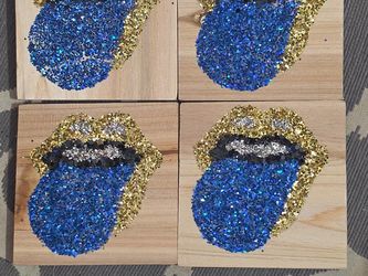 BREWERS INSPIRED ROLLING STONES 4 PIECE COASTER SET