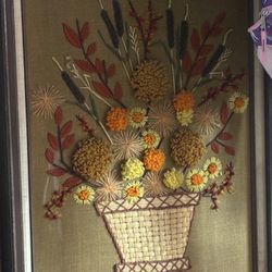 Vintage Crochet Flower Art 