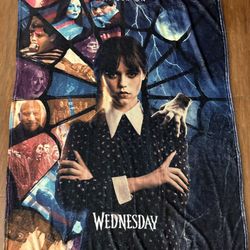 Wednesday Addams Fleece Throw Blanket