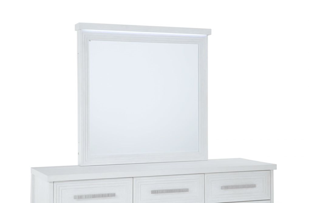 Dresser Mirror With Lights And Hidden Jewelry Organizer