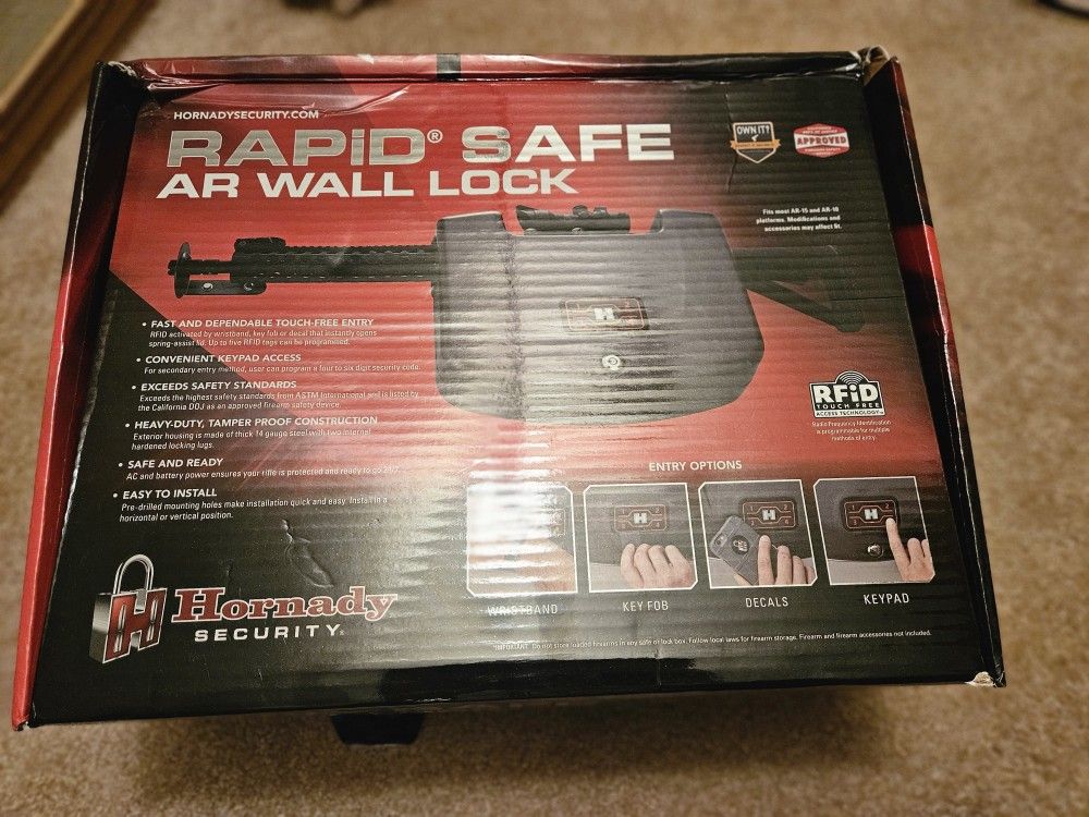 Hornady Rapid Safe AR Wall Lock RFID (NEW)