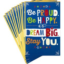 10 PACK!Hallmark Graduation Cards, Dream Big (10 Cards with Envelopes)