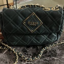 Guess Green Purse With Chain Strap