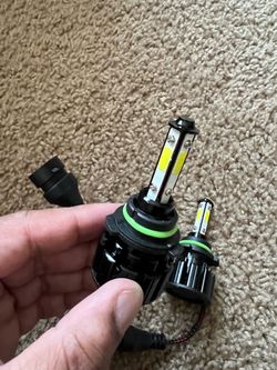 Set of 9006 HB4 9012 9006XS LED 6000K Color Bright White Bulbs Replacement 4 - Sided