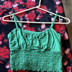 Green Crop Top 