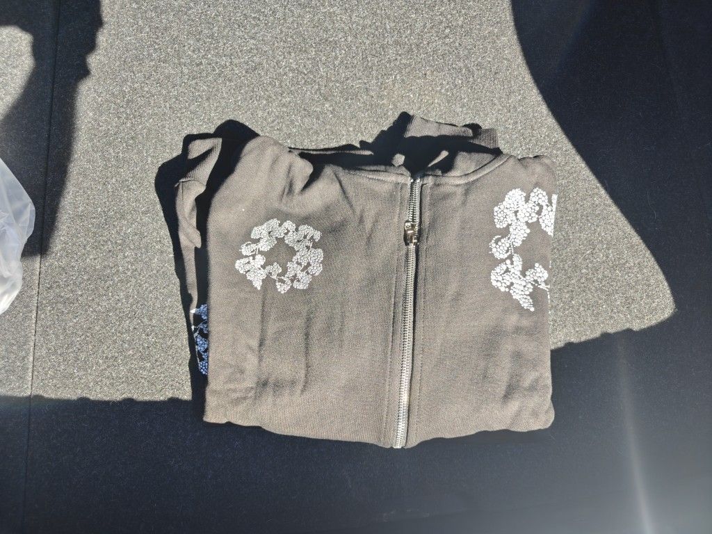 Denim Tears Cashmere Swarovski Zip Hoodie