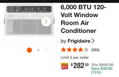 6,000 BTU WINDOW AIR CONDITIONER NEW IN BOX