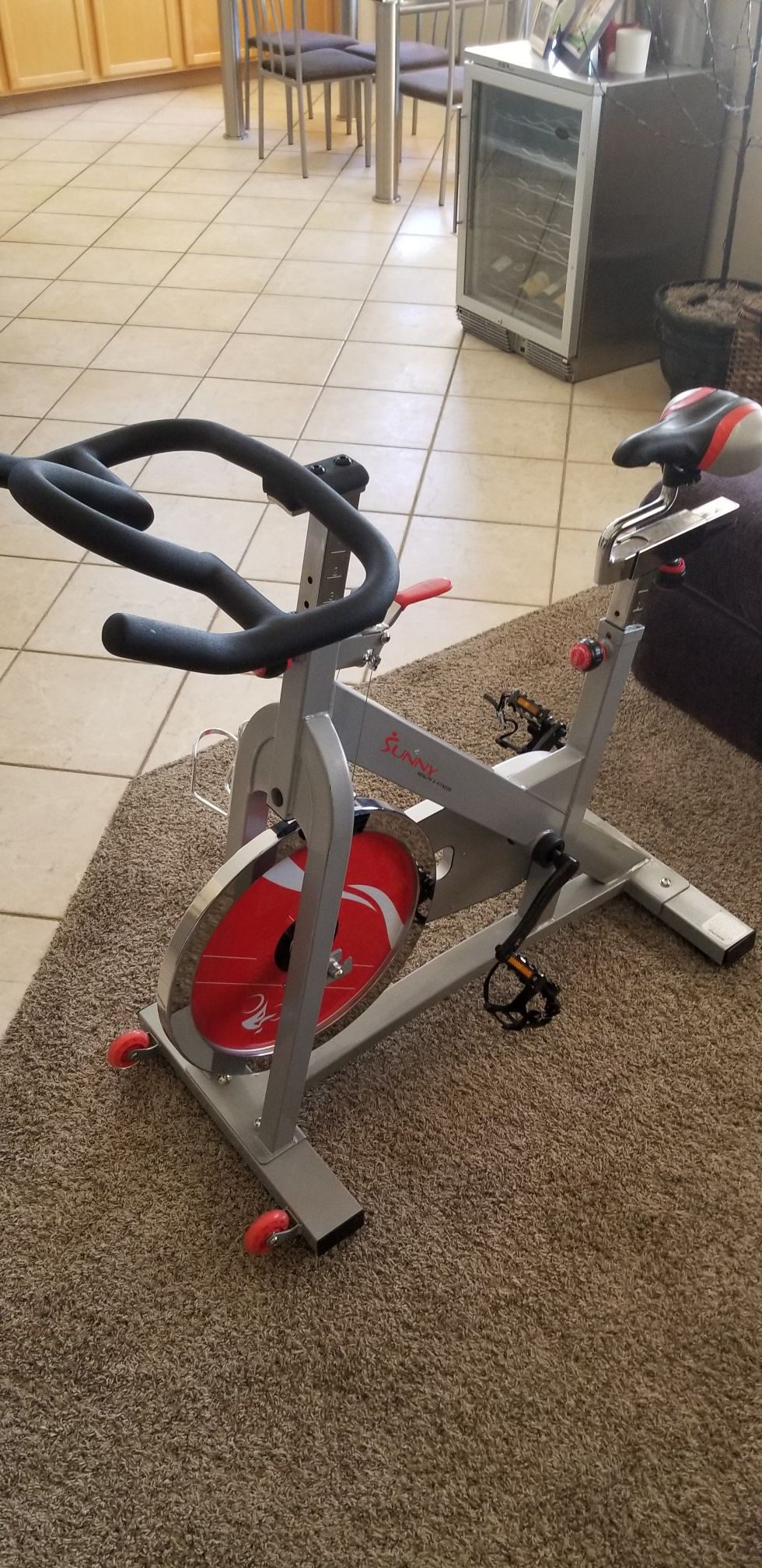 Sunny Health exercise spinning bike belt drive