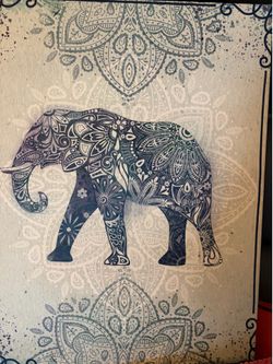 Art Boho Elephant Canvas Wall Art