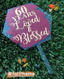 Acrylic Cake Topper Fall Theme