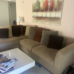 Brown sectional sofa