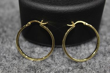 PAVOI 14K Gold Plated Sterling Silver Hoop Earrings