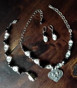Very Unique Custom Necklace, Bracelet & Earrings