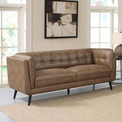 Chesterfield Style Sofa In Microfiber Leather!  Super Sale!