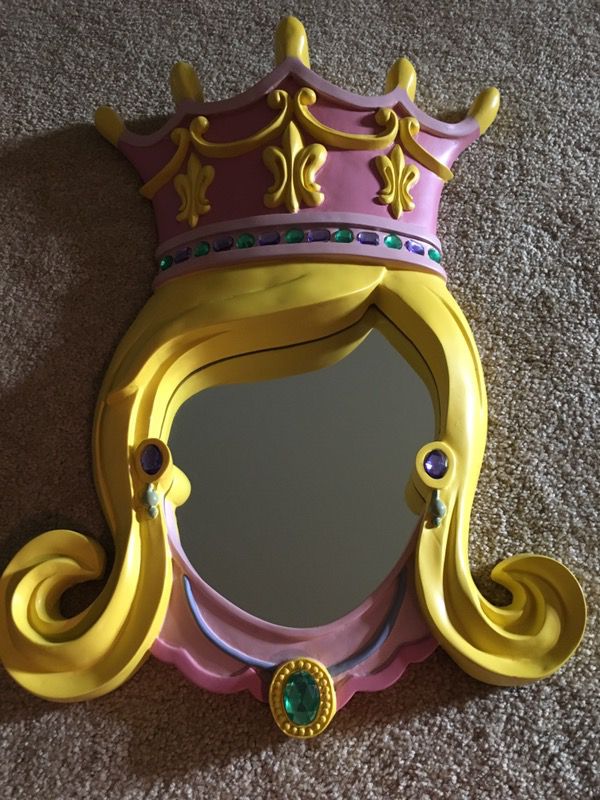 Princess wall mirror- adorable.