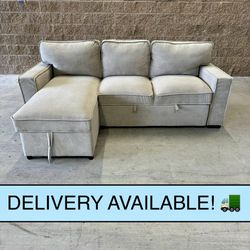 Like New Beige Sleeper Sectional w/Storage Chaise from Ashley (DELIVERY AVAILABLE! 🚛)