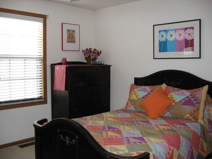 Antique Bedroom Set Solid Dark Walnut Wood.