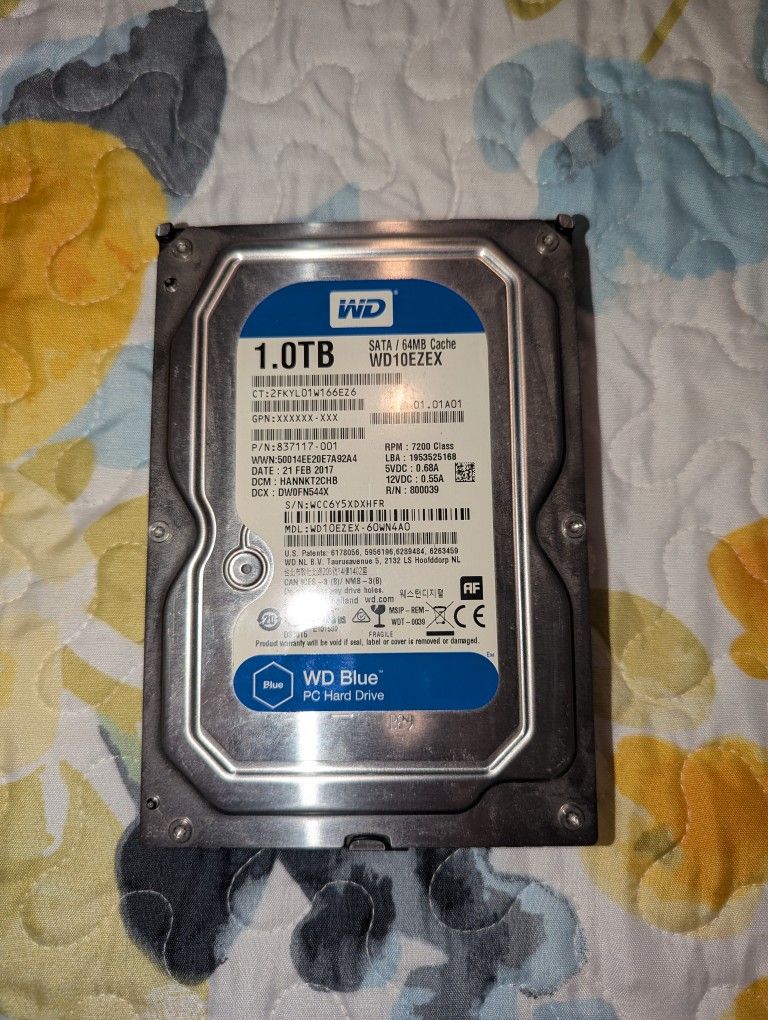 WD Blue 1 TB PC Hard Drive