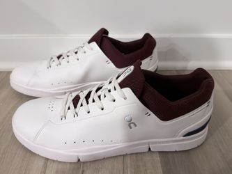 On The Roger Advantage White/Mulberry Men’s Size 14