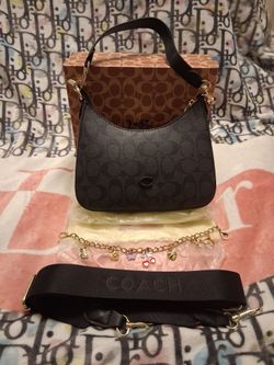 Black leather purse
