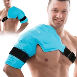 Comfytemp Hot/Cold Shoulder Gel Pack Wrap Brace Blue Reusable Freezable L/XL