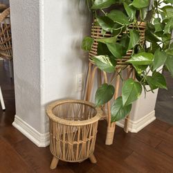 Rattan Stand Planter