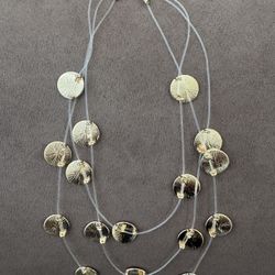 Gold Disc Multi-Strand Necklace - Women Jewelry