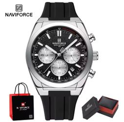Reloj NAVIFORCE para hombre con indicador de fecha, cronógrafo de cuarzo de 24 horas