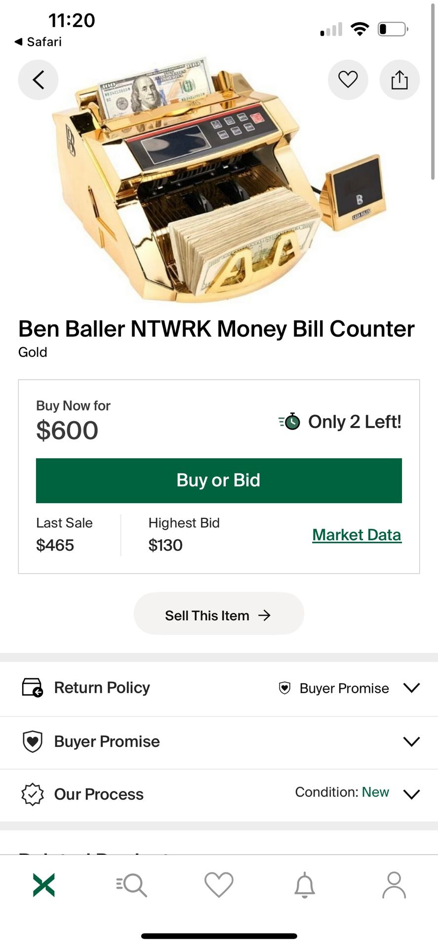 Ben Baller Gold Money Counter