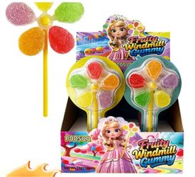 Fruity Windmill Gummy Lollipops