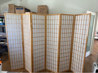 5 ft. Natural 5-Panel Room Divider