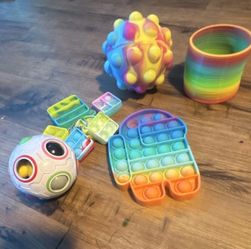 Rainbow Fidget Toy Bundle Set