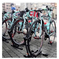 Foldable Floor Bike Stand Portable Bicycle Storage Holder Mountain Bikes Adjustable Ramp