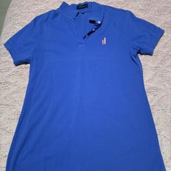 Like New Johnnie O Womens Blue Golf Polo Medium 