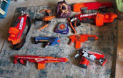 Nerf Gun Lot Of 8+ accessories and Rounds