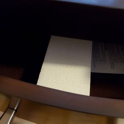 New in box nightstand  2 drawer wood bed side drawer