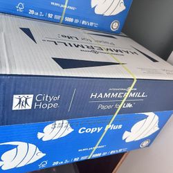 Hammermill Copy Plus 8.5" x 11" Copy Paper, 20 lbs., 92 Brightness, 5000 Sheets/Carton