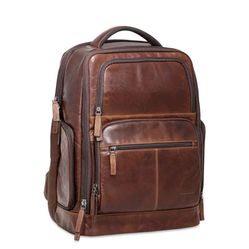 Jack Georges Brown Leather Backpack 