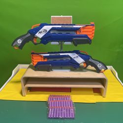 Nerf N-Strike Elite RoughCut 2x4 Blaster Bundle – Dual Blasters with Darts!