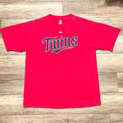 Minnesota Twins Majestic Joe Nathan 2009 ASG Player Jersey T Shirt Mens XL