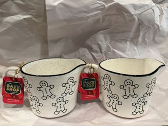 The Bake Shop Gingerbread Measuring Jugs Set Of 2